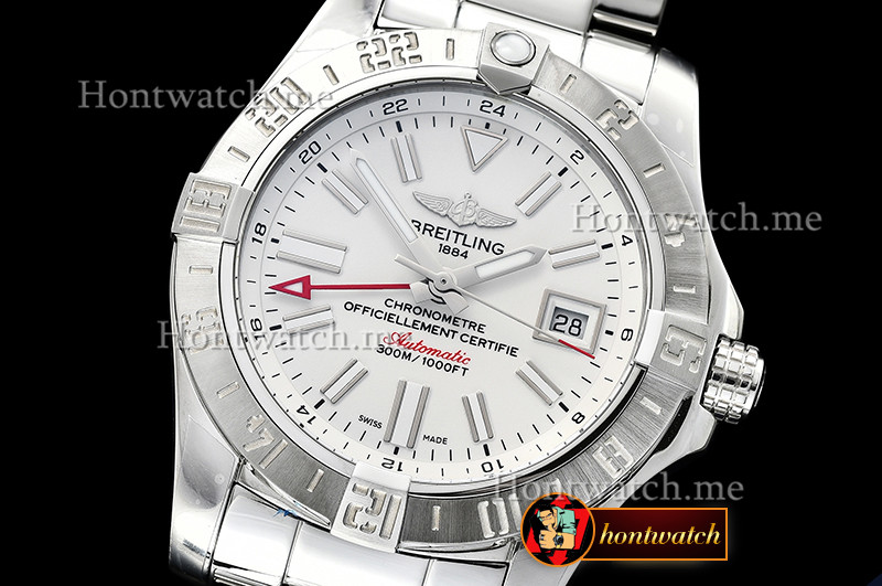 breitling avenger ii gmt white dial